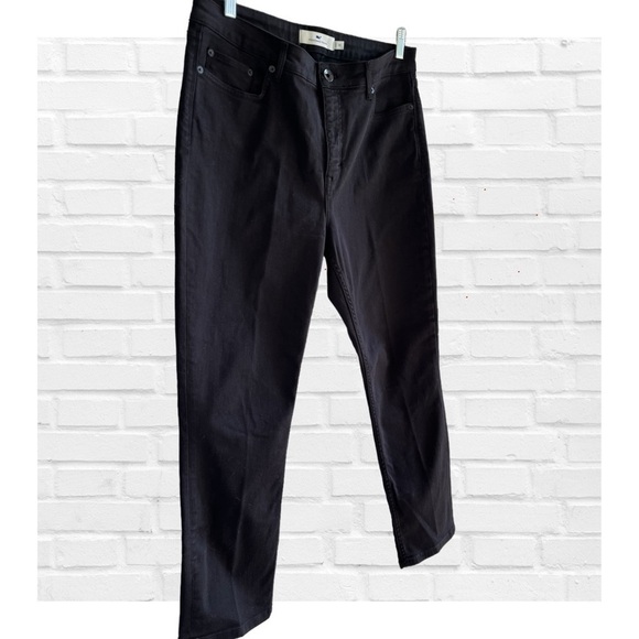 Vineyard Vines Black Denim Classic 5 Pocket Jeans Straight Leg Stretch Women 32 - Picture 3 of 9